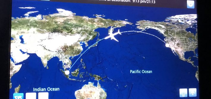 UA1 San Francisco till Singapore