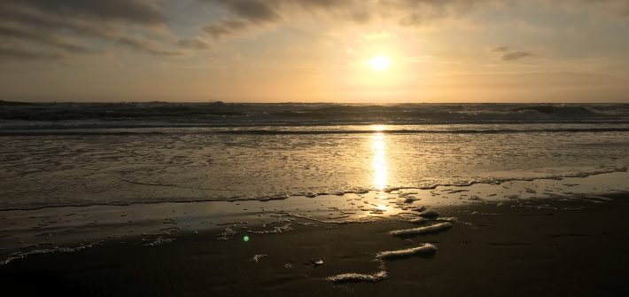 Havet och solnedgången