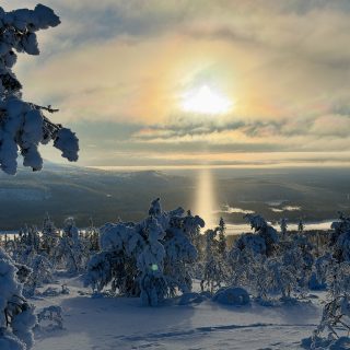 Lofsdalen vy över Lofssjön och Västvallen från Hovärken